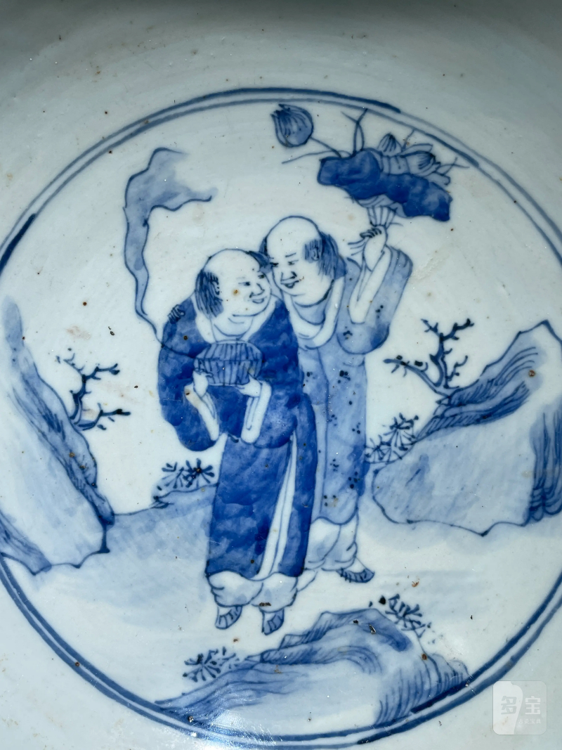 清晚期 青花八仙纹大碗 - 图11